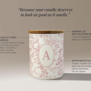 Vela personalizada con nombre de Toile para amiga, vela personalizada, regalo con monograma para novia, velas para dama de honor, vela para mamá, vela para hermana Pink, No Engraving