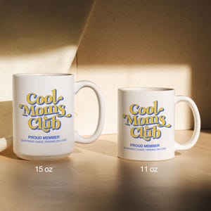 New Mom Mug For Mom, Funny Mom Gift For Mom Friend, Cool Moms Club Mug, New Parent Gift For New Mom Gift, Expecting Mom Gift Baby Shower Yellow