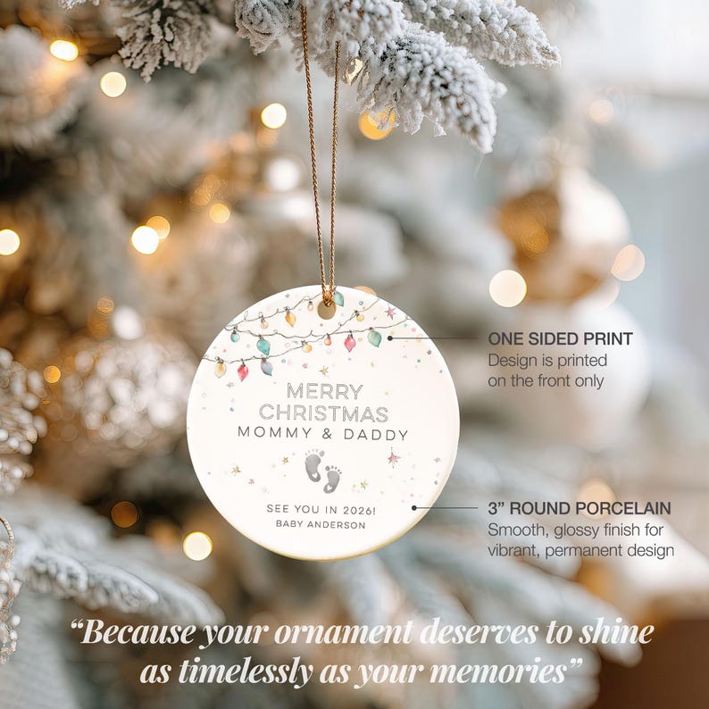 Pregnancy Announcement Ornament New Baby Ornament For New Parents See You In 2026 Announcing Pregnancy Christmas Ornament For Expecting Mom image 5