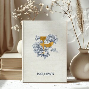 Personalized Monogram Journal For Women Initial Journal Notebook For Mom Custom Name Notebook Gift Toile Bridesmaid Proposal Bridal Party image 2