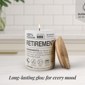 Funny Retirement Candle Retiring Coworker Gift Retirement Happy Retirement Candle Retiree Gift Teacher Retired Gift Boss Retirement Life image 5
