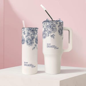 Personalized Bride Tumbler For Bride, Custom Engaged Tumbler 40oz, Future Mrs Tumbler, Engagement Tumbler Gift For Bride, Bridal Travel Mug image 2