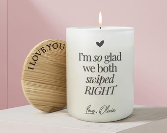 Swiped Right Candle For Boyfriend Online Dating Gift For Girlfriend Funny Candle New Relationship Gift Funny Valentine Day Gift Internet