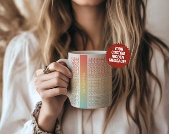 Tazza con messaggio nascosto personalizzato, regalo per la migliore amica, tazza con messaggio personalizzato, tazza divertente per amica, regalo per la fidanzata, tazza per sorella.