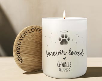 Custom Dog Memorial Candle Dog Loss Candle Loss Of Dog Candle Dog Passing Away Gift Dog Sympathy Gift Dog Remembrance Gift Forever Loved