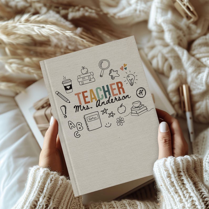 Custom Journal For Teacher Appreciation Gift, Personalized Teacher Notebook, New Teacher Gift, Best Teacher Retirement Gift From Student image 8