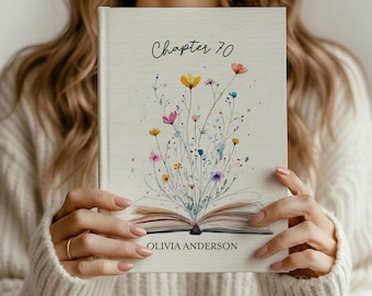70th Birthday Gift Personalized Birthday Journal Seventieth Birthday Notebook Custom Birthday Book 70 Year Old Birthday Gift Bday Guest Book