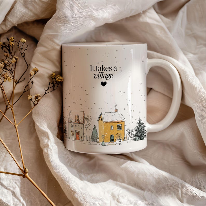 It Takes a Village Mug Personalized Teacher Gift Christmas Mug Nanny ...