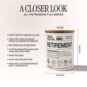 Funny Retirement Candle Retiring Coworker Gift Retirement Happy Retirement Candle Retiree Gift Teacher Retired Gift Boss Retirement Life image 7