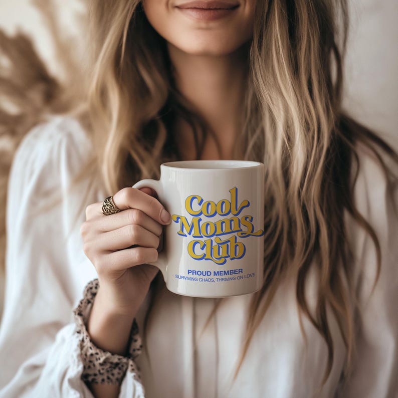 New Mom Mug For Mom, Funny Mom Gift For Mom Friend, Cool Moms Club Mug, New Parent Gift For New Mom Gift, Expecting Mom Gift Baby Shower image 1