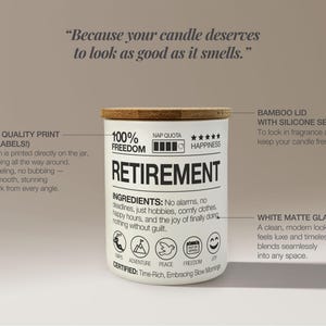 Funny Retirement Candle Retiring Coworker Gift Retirement Happy Retirement Candle Retiree Gift Teacher Retired Gift Boss Retirement Life image 2