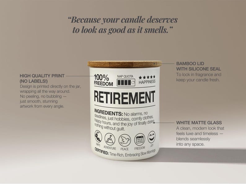 Funny Retirement Candle Retiring Coworker Gift Retirement Happy Retirement Candle Retiree Gift Teacher Retired Gift Boss Retirement Life image 2