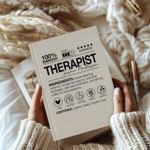 Therapist Journal Gift For Therapist Personalized Mental Health Therapist Gift For Mental Health Counselor Gift Notebook Therapy Graduate image 9