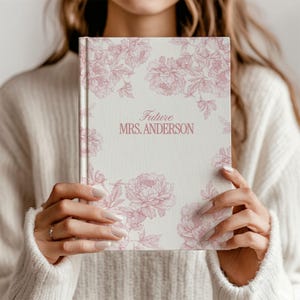 Personalized Wedding Planning Journal For Future Mrs, Custom Coquette Notebook For Bride, Engagement Gift For Bride, Bridal Shower Gift