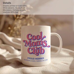 New Mom Mug For Mom, Funny Mom Gift For Mom Friend, Cool Moms Club Mug, New Parent Gift For New Mom Gift, Expecting Mom Gift Baby Shower image 3