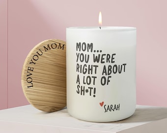 Funny Mom Candle For Mom Candle, Funny Motherhood Gift For New Mom Gift From Daughter Mother's Day Candle For New Mom Birthday Gift Mother