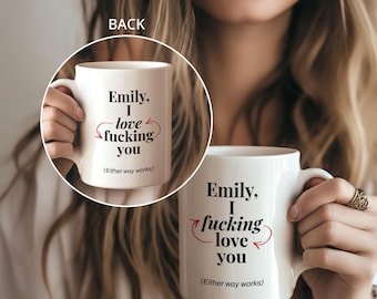 Funny Couple Mug For Girlfriend Funny Sexy Gift For Girlfriend Funny Gift Wife Lover Mug I Love You Mug Funny Valentine Mug For Boyfriend