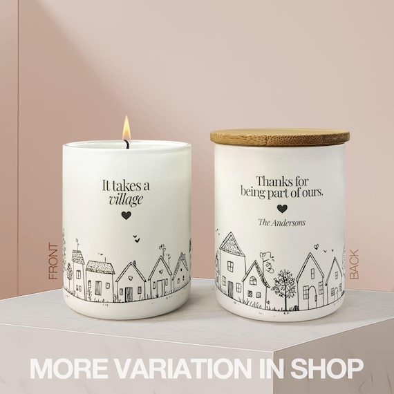 It Takes a Village Candle For Teacher Candle Thank You Gift Candle Gift, Personalized Teacher Gift For Teacher Appreciation Gift, Nanny Gift