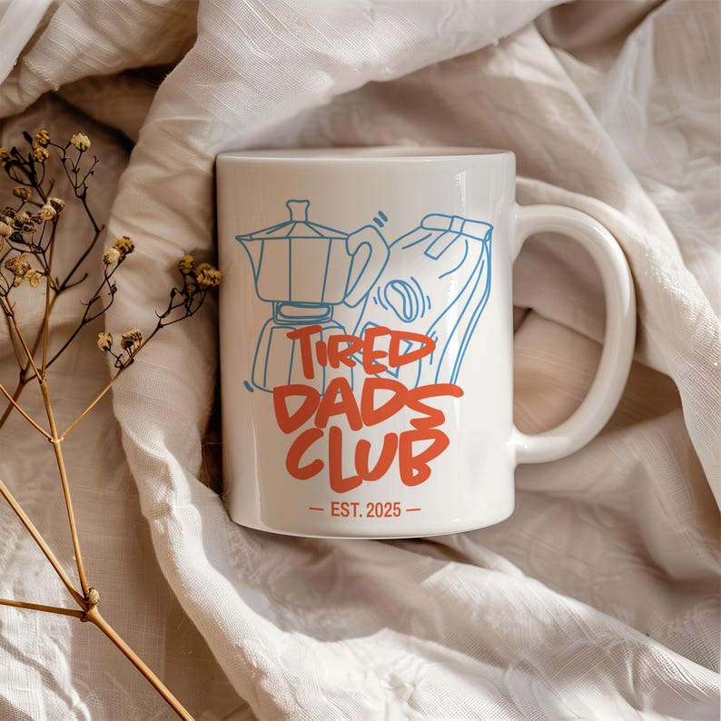Personalized New Dad Mug For Dad, Expecting Dad Gift For New Mom, Tired Dads Club Mug, Baby Shower Gift, Father's Day Gift, New Parent Gift image 8