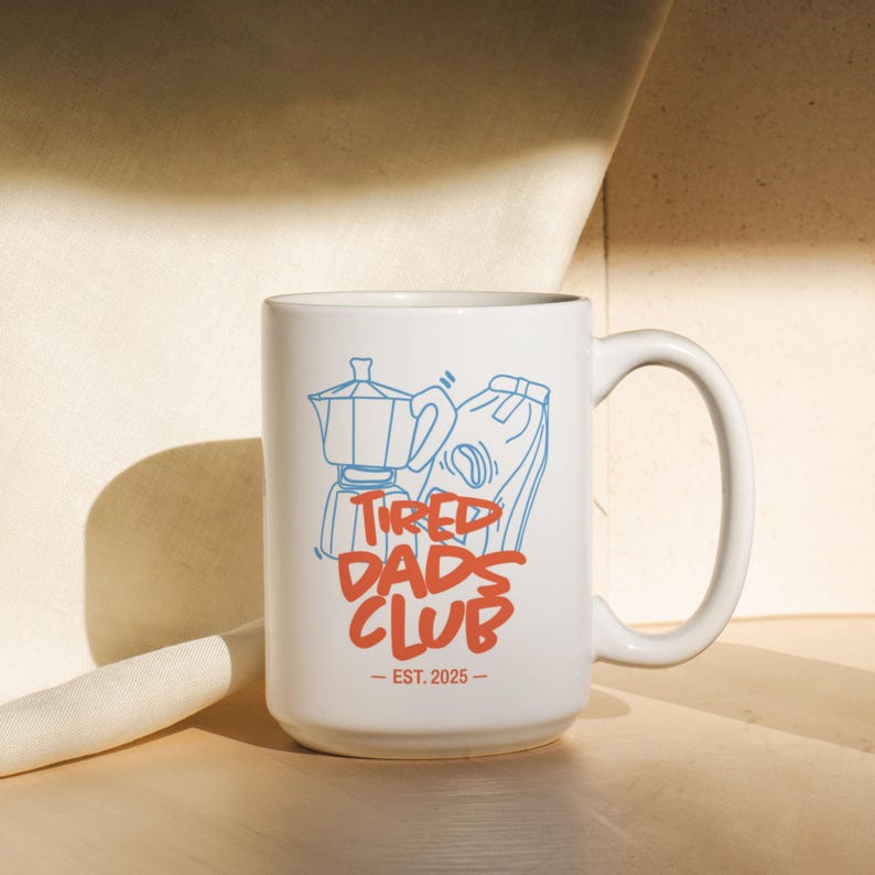 Personalized New Dad Mug For Dad, Expecting Dad Gift For New Mom, Tired Dads Club Mug, Baby Shower Gift, Father's Day Gift, New Parent Gift Dad