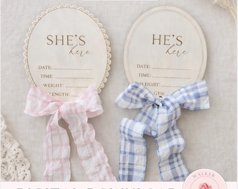 Baby Girl and Boy Stat Disc SVG Bundle: Scalloped Newborn Photo Prop for Moms