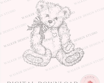 Teddy Bear SVG File (Digital Download)