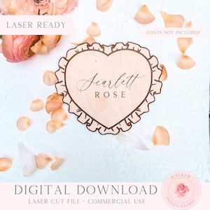 Heart Baby Name Sign SVG File: Laser Cut Design