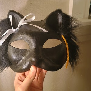 Black Cat Therian Mask
