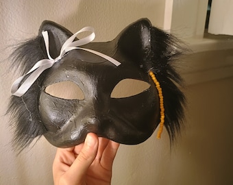 Black Cat Therian Mask