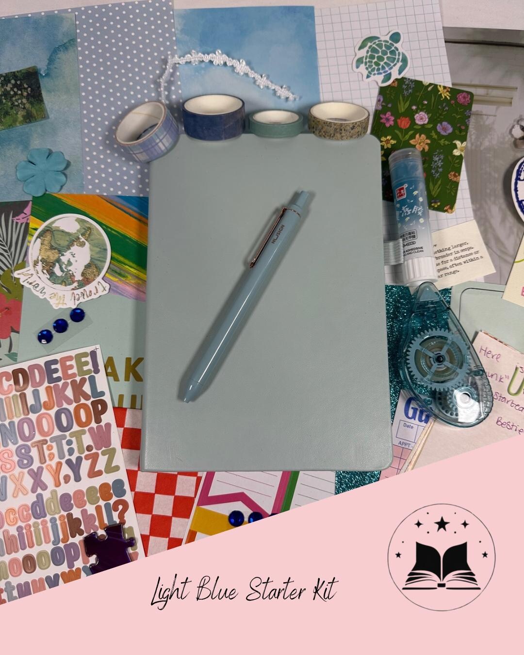 Junk Journal Starter Kit - Light Blue - 50 Piece - Etsy