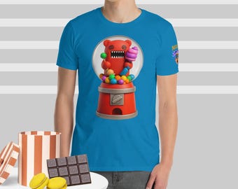 Camiseta de osito de goma – Camiseta gráfica de caramelos caóticos / Top divertido estilo kawaii streetwear / Top retro de los 90 / Regalo para amantes de los dulces / Camiseta de arte colorida