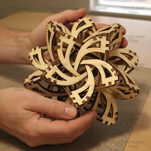 Laser cut Wooden Frabjous Sculpture 3d files SVG bundle glowforge wood children toy svg files Vector laser template DXF Eps cnc pattern