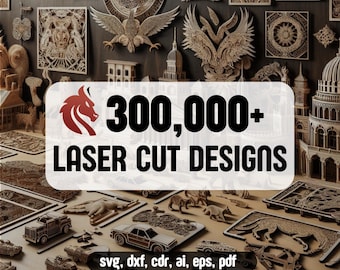 Laser cut files 300k mega bundle pack set laser engraving Art Decor SVG bundle glowforge Cutting Vector template DXF Ai Pdf cnc pattern