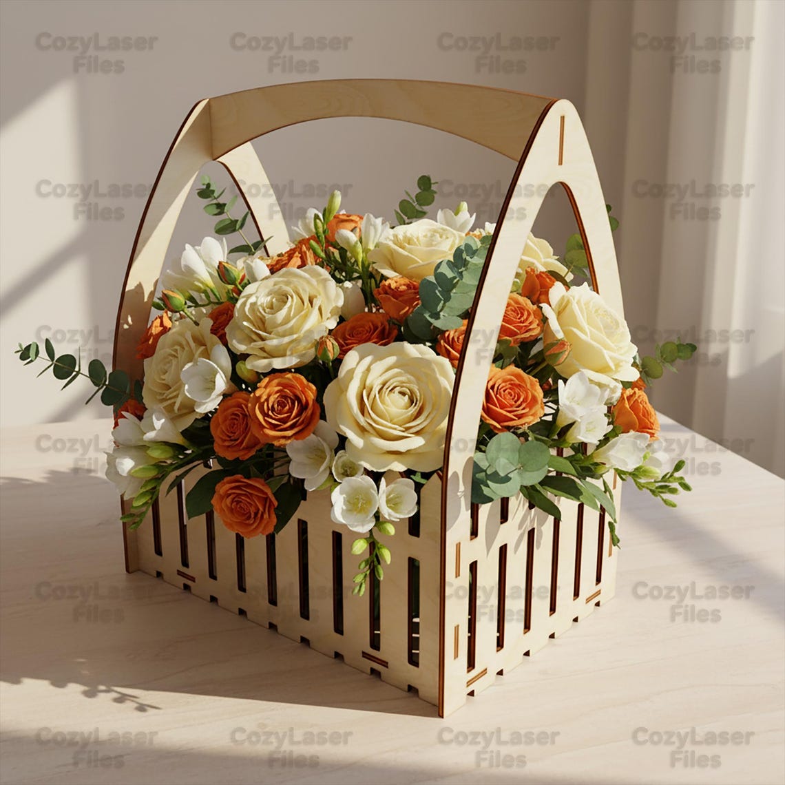 Laser Cut Flower Planter 3 and 4 Mm Box SVG Glowforge Wood Flower ...
