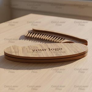 Laser cut Folding Hair and Beard Comb organizer SVG bundle glowforge wood comb svg files Vector laser template DXF Pdf Eps cnc pattern