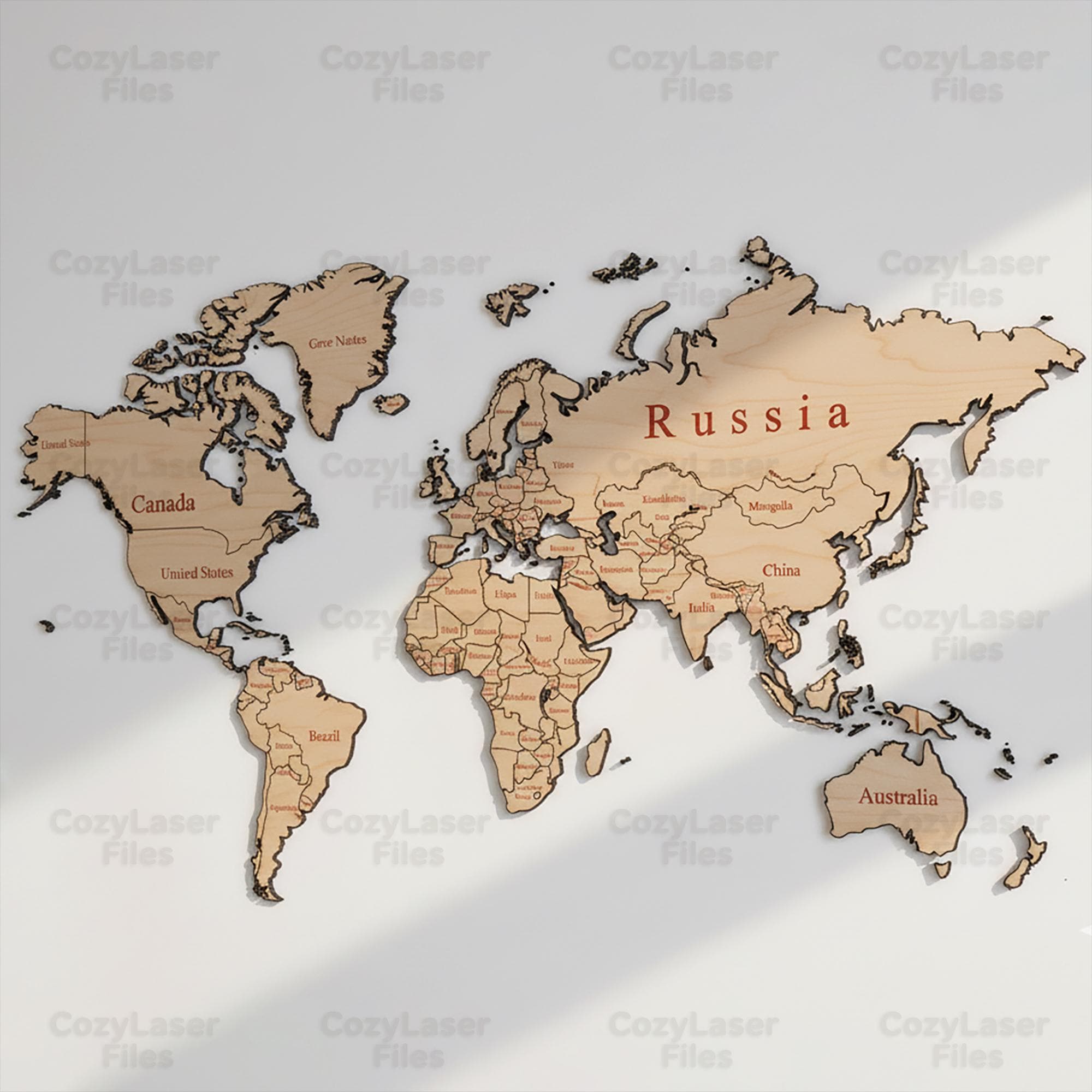 Scatola Salvadanaio In Legno Adventure Fund – Cornice 15x15 Cm Con Mappa Del Mondo – Regalo Per Viaggiatori