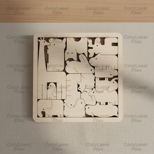 Fichier 3D Montessori en bois découpé au laser Bundle SVG fichiers svg pour enfants jouet en bois glowforge Modèle laser vectoriel Modèle DXF Eps cnc