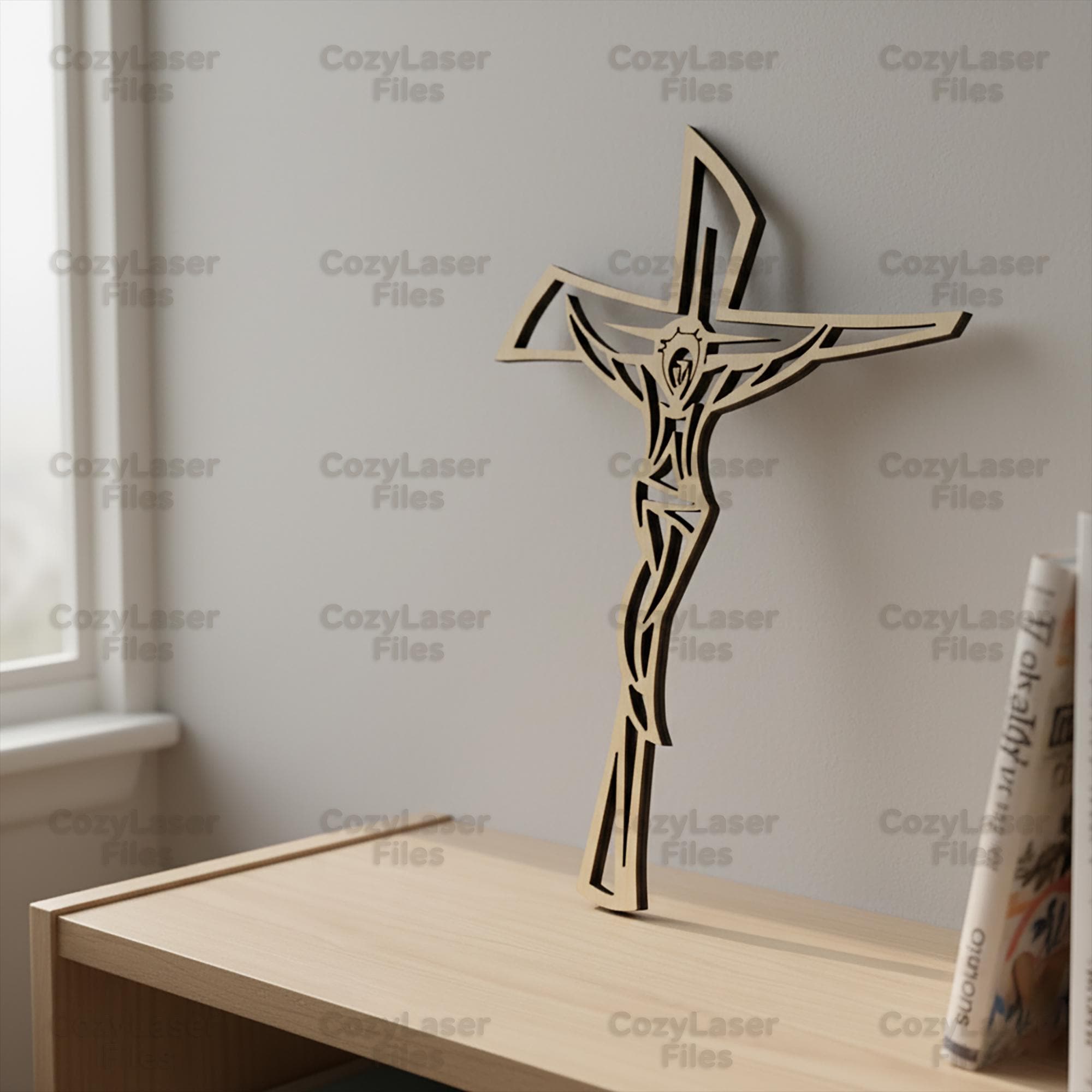 Laser Cut Cross Jesus 3d Christian SVG Glowforge Wood Jesus Christ ...