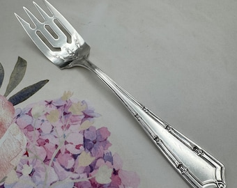 Antique Alvin ' Francis 1 '  Sterling Silver Salad Fork - Designed 1910 - Elegant Detail - Excellent Condition - 27 grams