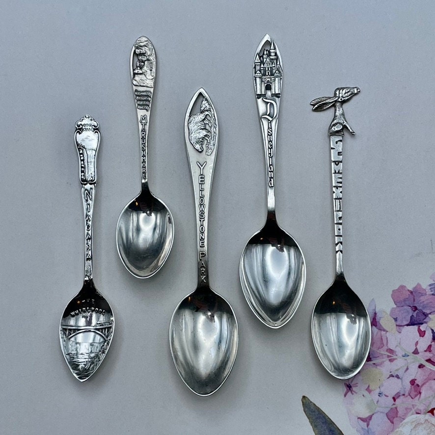 souvenir spoons ヴィンテージ　スプーン 57本 Vintage Souvenir Spoon Collectible Tokyo Japan Nickel silver