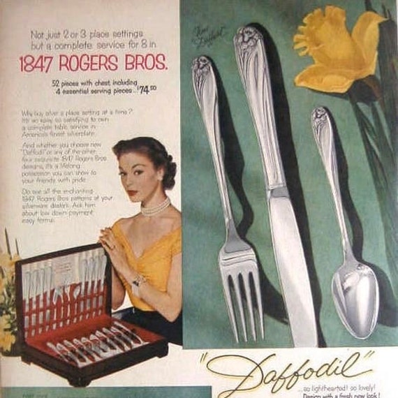 20 Piece DAFFODIL Silverplate Flatware Set by Rogers Bros