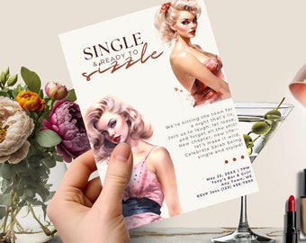 Editable Template | Divorce Party Invitation Template For Her | Ladies Night | Digital Download | Electronic Divorce Party Invitation EP001