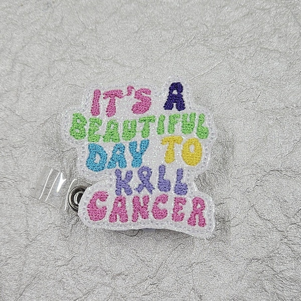 Cancer Awareness Badge Reel, Oncology ID Holder, Retractable Badge