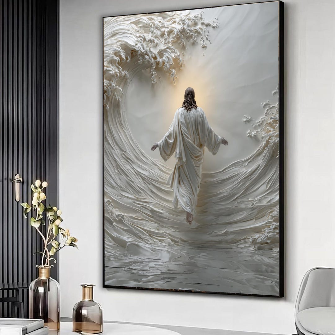 Divine Jesus Christ Canvas Wall Art, Religious Spiritual Home Decor ...