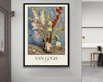 Vincent Van Gogh Pastel Phoenix Flowers, Fine Art Print, Floral and Botanical Home Decor, Classical Museum Artwork Canvas Wall Art