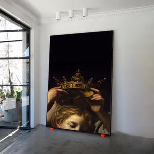 The Crown by Bartolomeo Cavarozzic canvas , 1620 Dark Academia Renaissance Painting of Queen Being Crowned Aesthetic Art canvas wall art