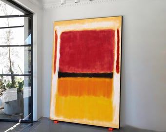 マーク・ロスコの赤とオレンジの抽象画キャンバス複製画 - Etsy 日本
