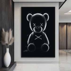 Teddy bear graffiti art, teddy bear street art, graffiti wall art, street wall art