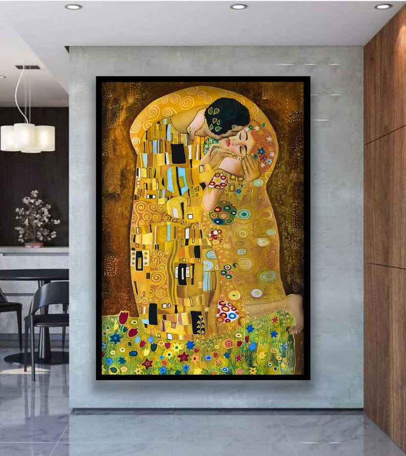 The Kiss Canvas, Gustav Klimt Canvas Art, Gustav Canvas Wall Art ...