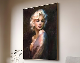 Marilyn Monroe 50's Portrait: Vintage Canvas Poster Print - Etsy 日本
